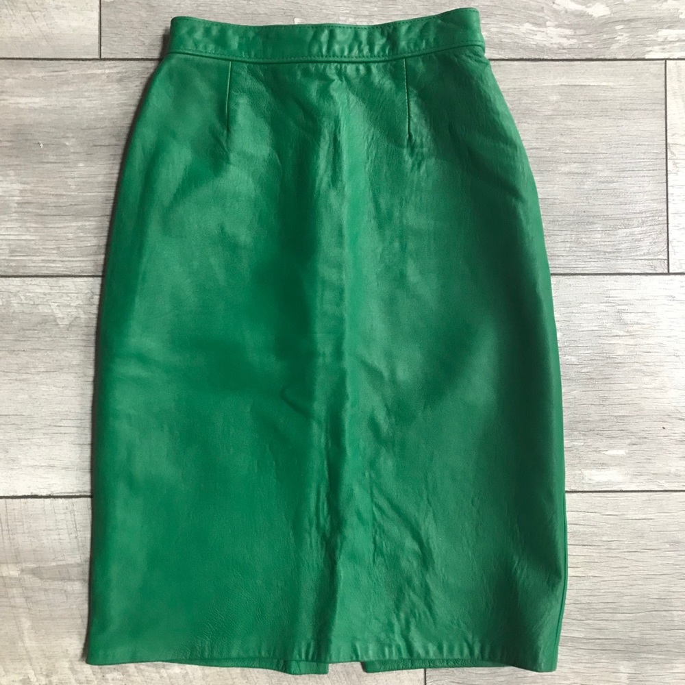 VINTAGE 80s Leather Skirt